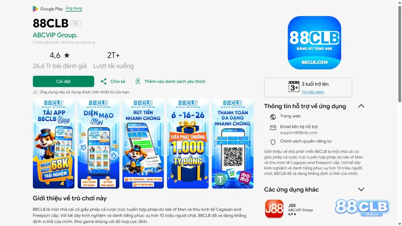 Hướng dẫn tải app 88CLB cho Android và iOS